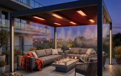 Chauffage et brumisation sous pergola : prolonger les soirées estivales