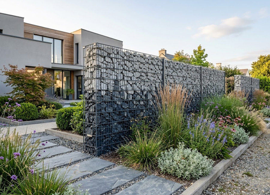 Mur gabion : la clôture moderne et écologique en pierre